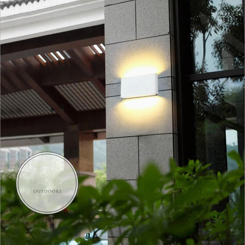6/12 Вт современный сенсор светодиодный настенный светильник наружный