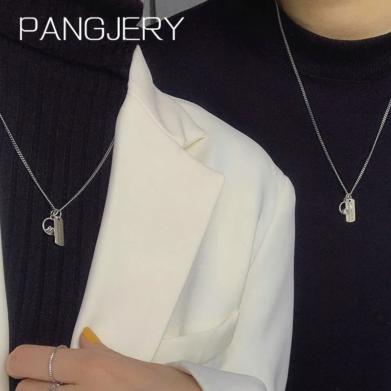 

Женский комплект украшений PANGJERY, ожерелье из стерлингового серебра 925 пробы с Горным морем, модное милое шикарное украшение геометрической ...
