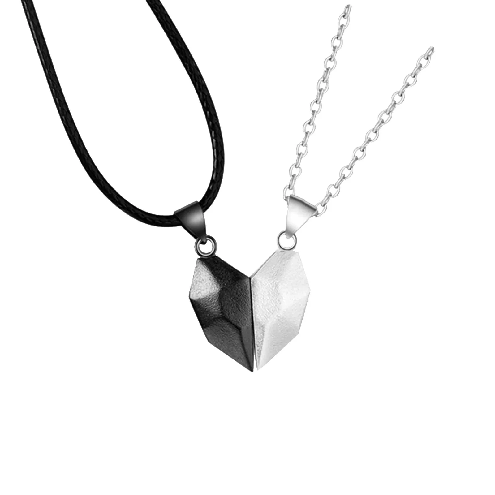 

New Couple Necklace Stitching Creative Necklace Women Men Casual Love Fragments Necklace Jewelry Gift