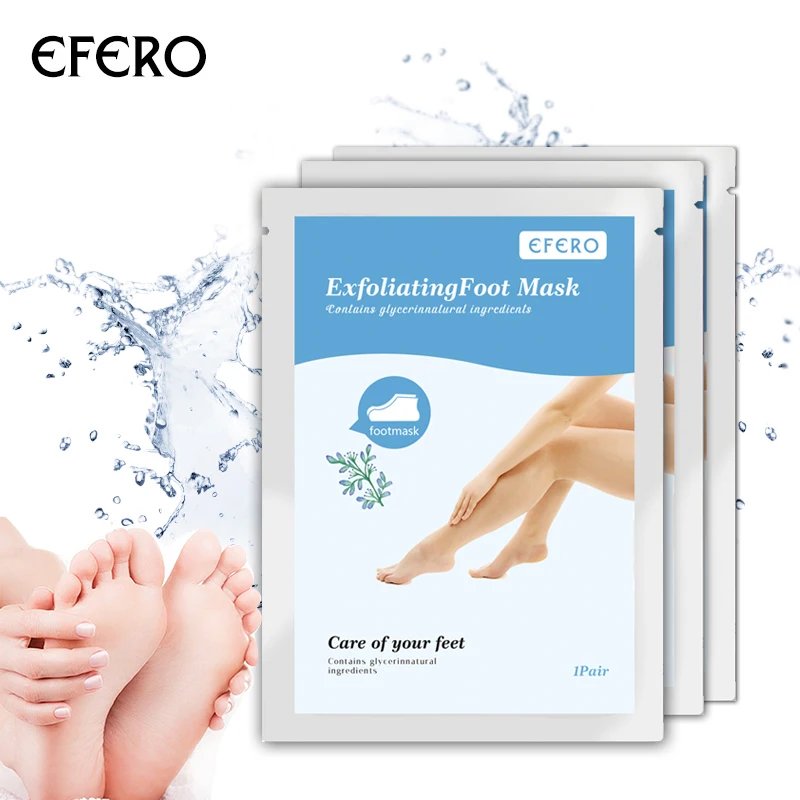 Шелковая отшелушивающая маска для ног efero средство удаления омертвевшей кожи