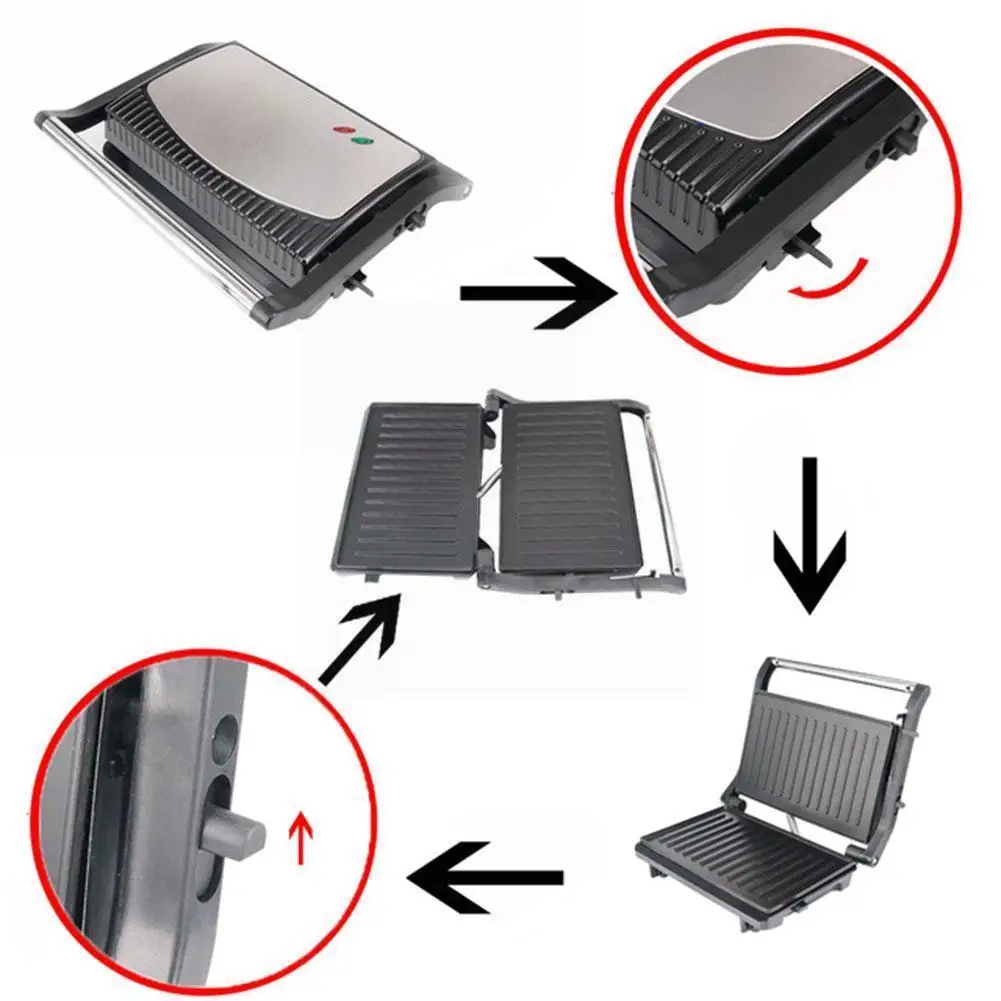 household barbecue meat machine multi function heating machine panini cooke bacon breakfast baking electric and pan pan ste o2v6 free global shipping