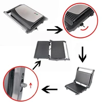 Household Barbecue Meat Machine Multi-function Heating Machine Panini Cooke Bacon Breakfast Baking Electric And Pan Pan Ste O2v6