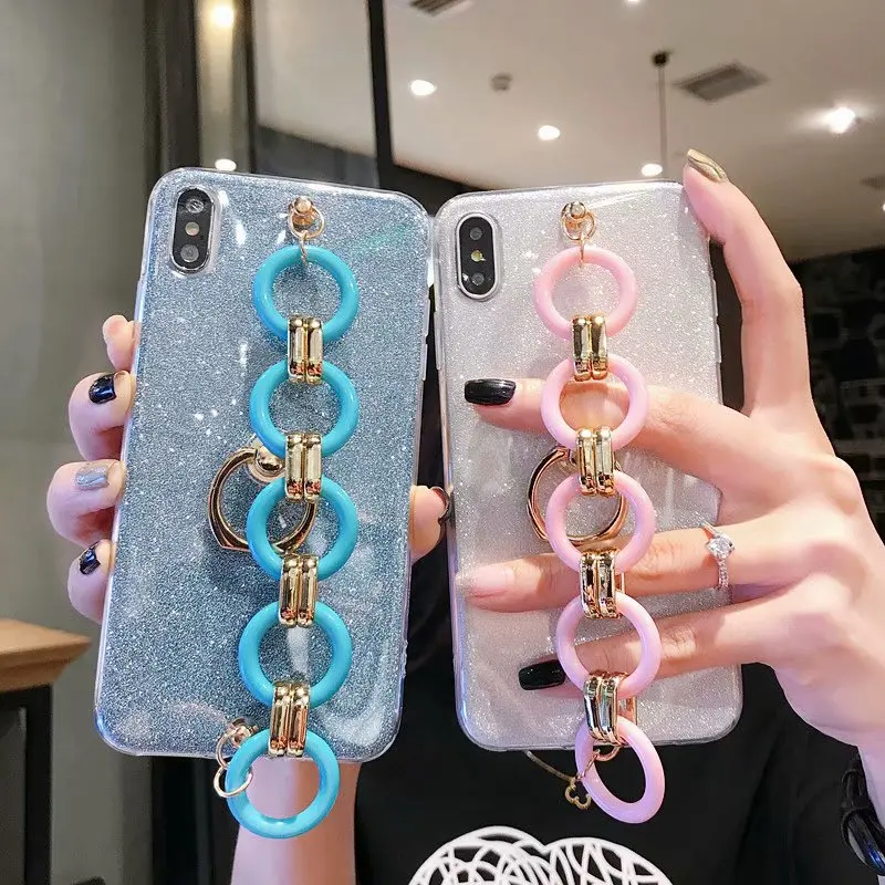 Чехол для iPhone 11 Pro Max 11Pro XS SE 2020 XR X 7 8 6 6S Plus блестящий мягкий чехол с кольцом