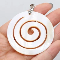natural shell pendant round shape mother of pearl exquisite charms for jewelry making diy necklace earring accessories