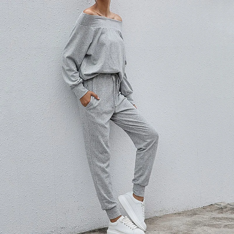 

WENYUJH Women Pajamas Set Girl Sleepwear Pijama Long Sleeve Women Solid Pyjamas Suit Female Clothing Set Streetwear Nightwear