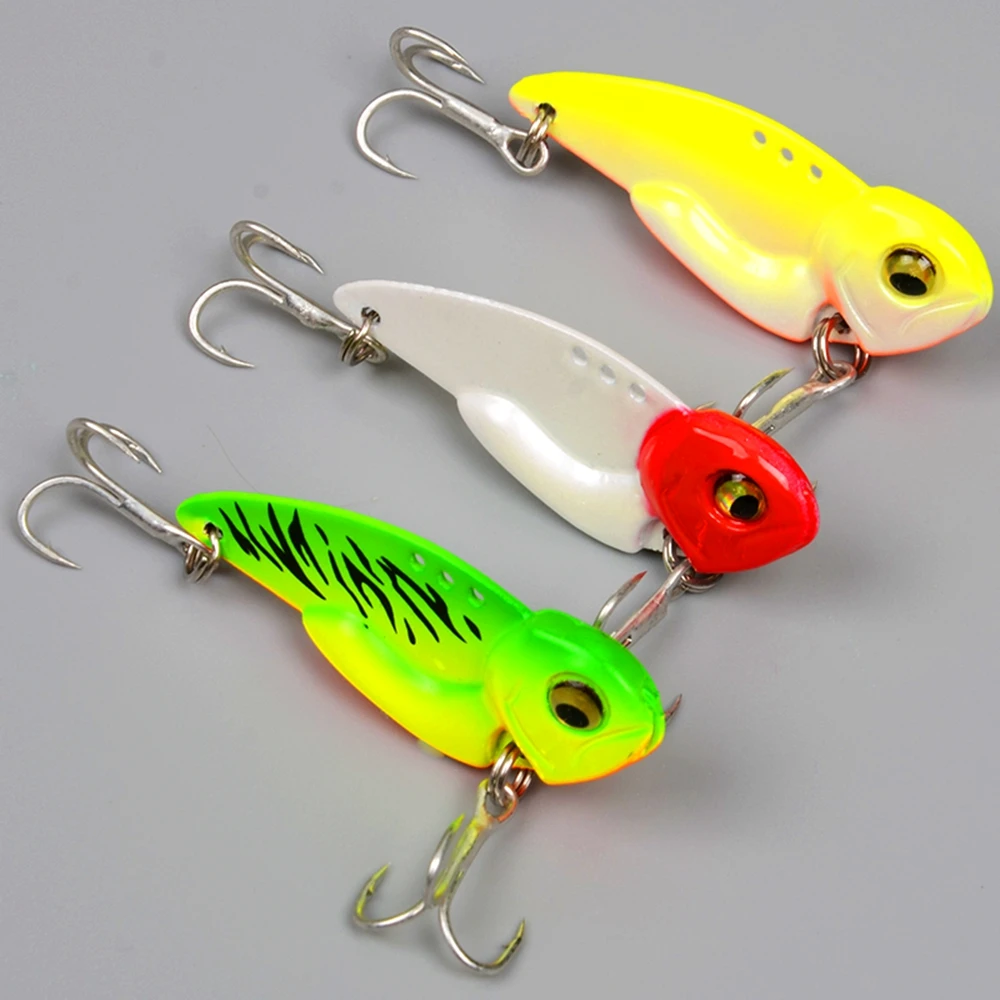 

6pcs Metal Laser Vibration Fishing Lure 6.8 g /12 g Winter Ice Fishing Tackle Wobblers Crankbait VIB Spinners Spoon Bait