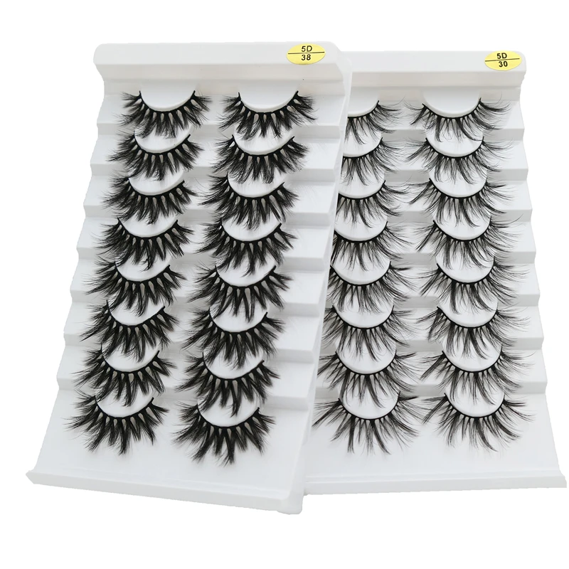 

8 pairs of handmade mink eyelashes 5D eyelashes thick multilayer soft eyelashes natural eyelash extension extension makeup
