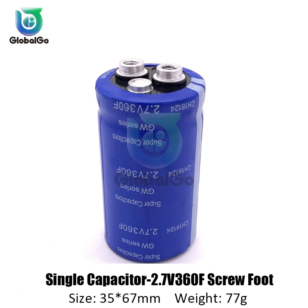 2.7V-360F 2.7V-500F 2.7V-360F 2.8V-600F 2.85V-700F сверх яркий конденсатор Батарея для игрушечных автомобилей Мотор Умный домашний источник энергии конденсаторы 2pin - Цвет: 2.7V-360F