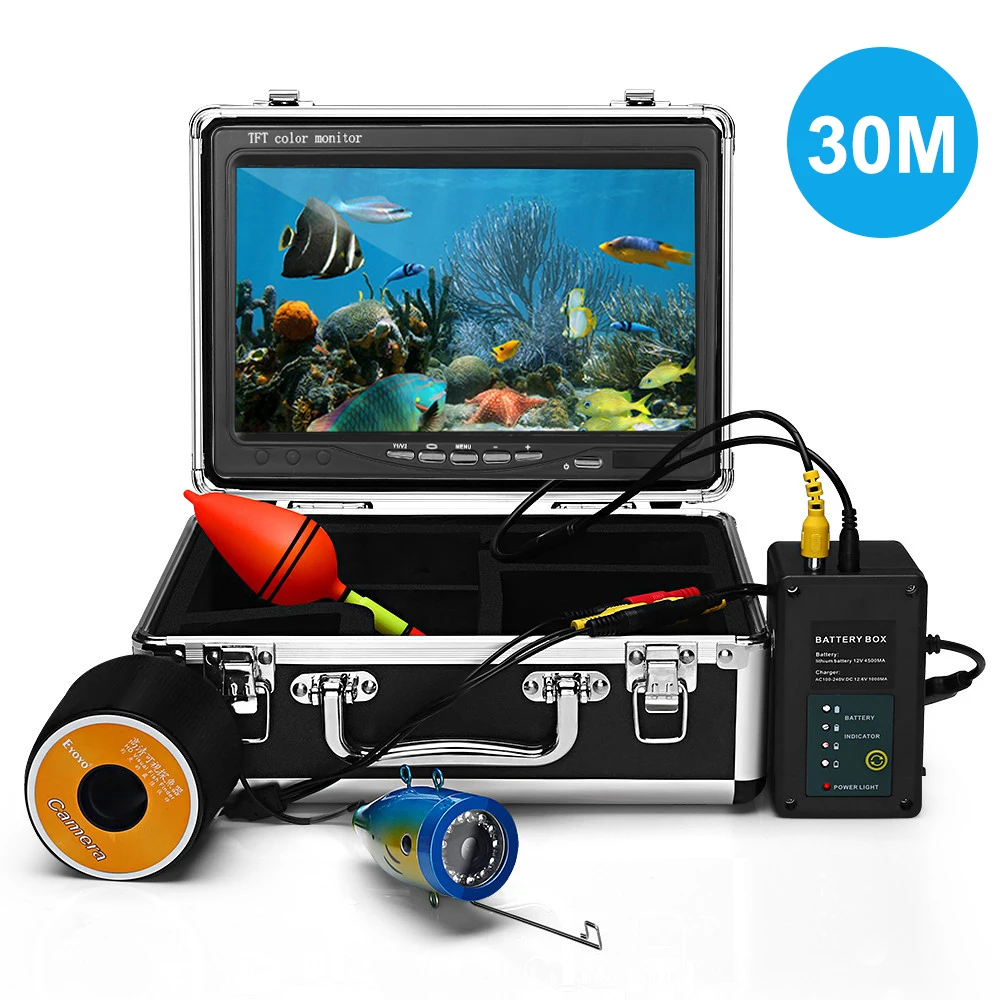 Подводная камера для рыбалки с эхолотом цветным экраном 9 дюймов 1000 ТВЛ