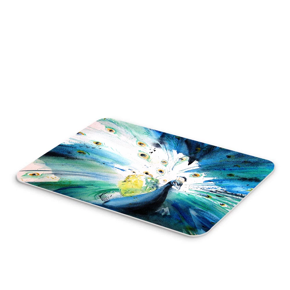 

Landscape Plant Flower Pattern Design Mat Pattern Bathroom Rectangular Floor Kitchen Living Room Mat Soft Bath Mat Rug Toilet