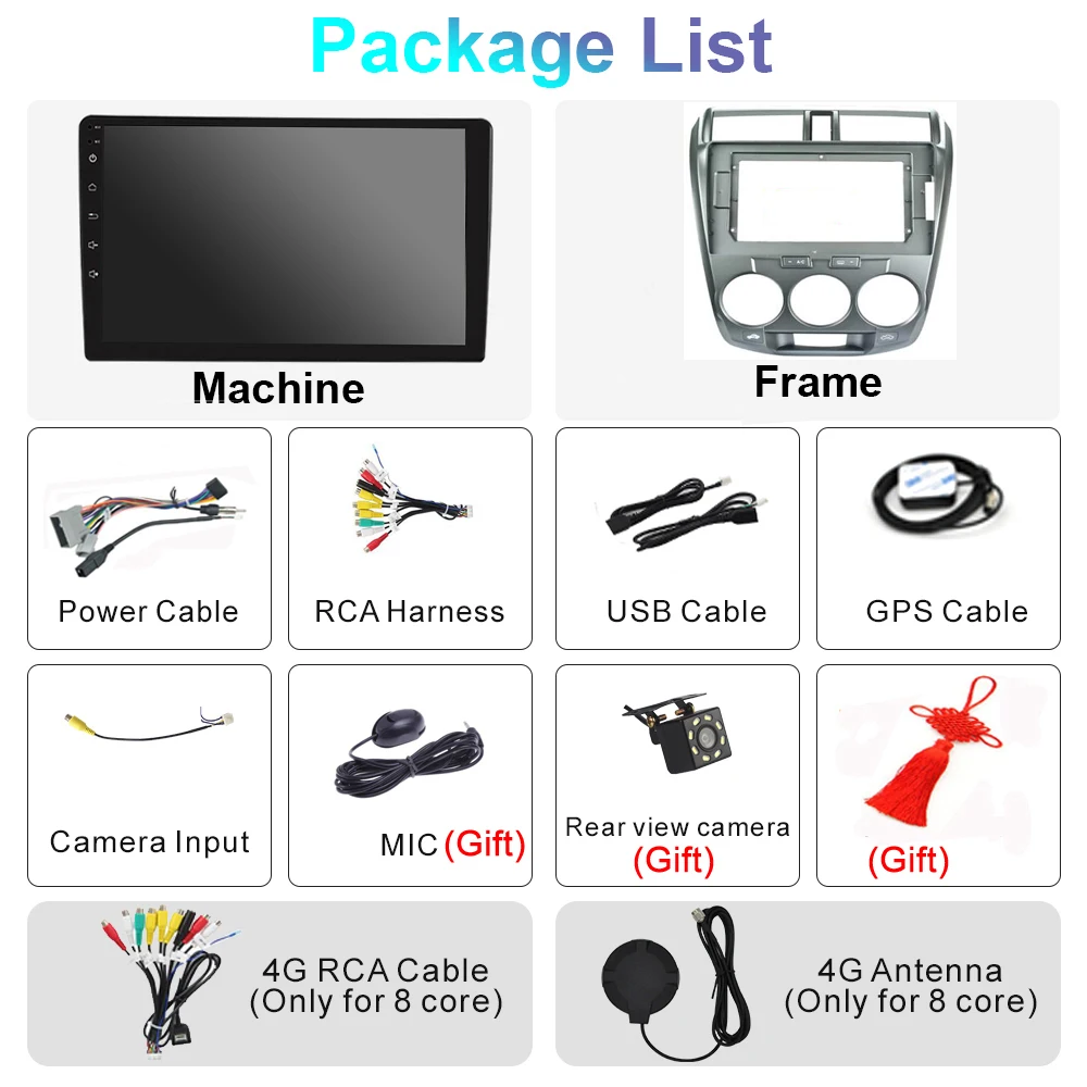 $119.90 8 Core 6G+128G Car Radio Stereo 2 Din Android 11 Auto Audio GPS Multimedia Player For Honda City 2008 2010 -2013 4G Carplay BT