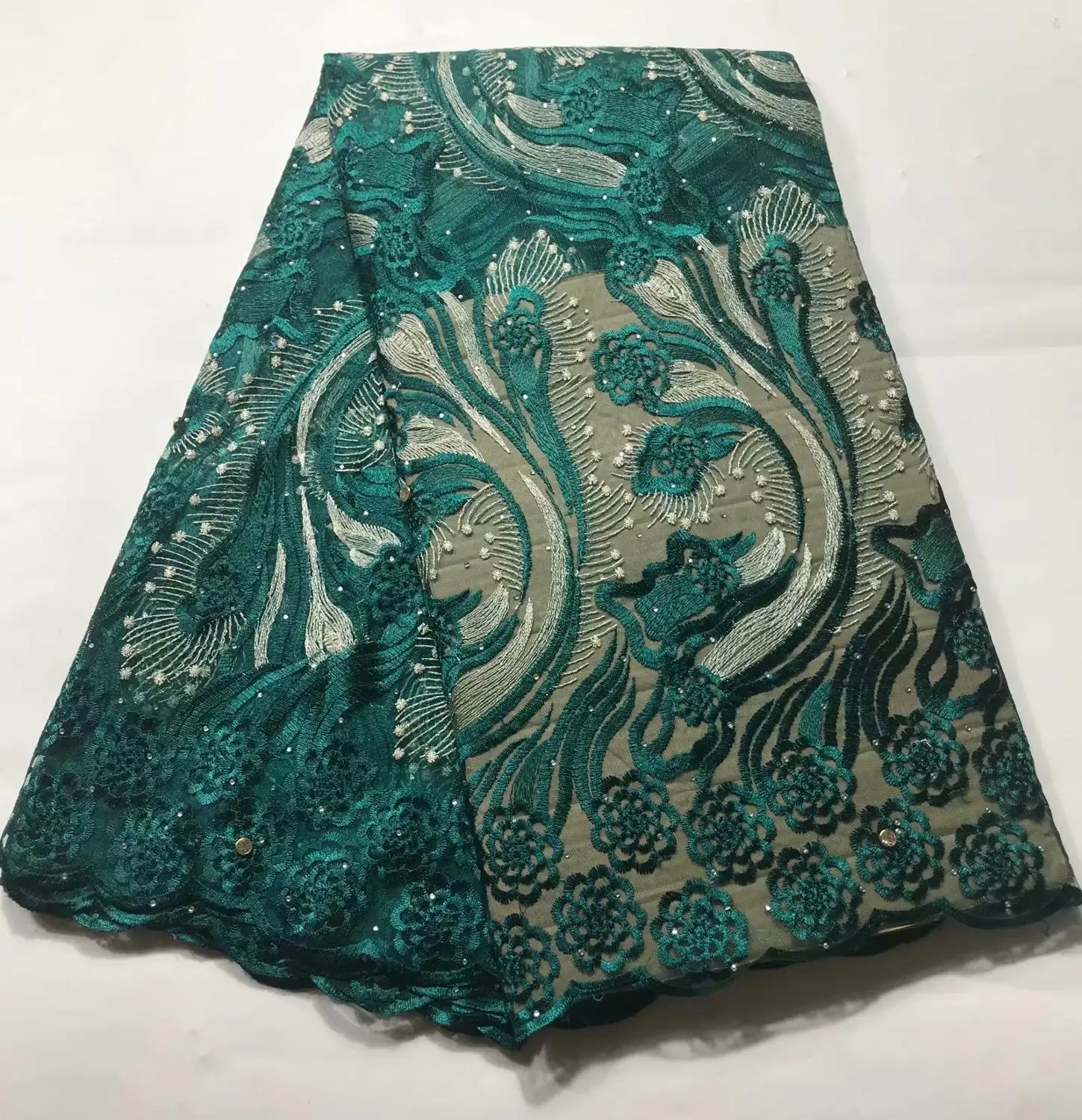 2019 новая небесно голубая африканская кружевная ткань высокого качества модная