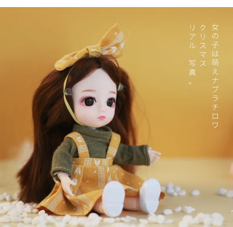 16 см маленькие милые куклы принцессы с одеждой тело Обнаженная Мини 13 суставов BJD