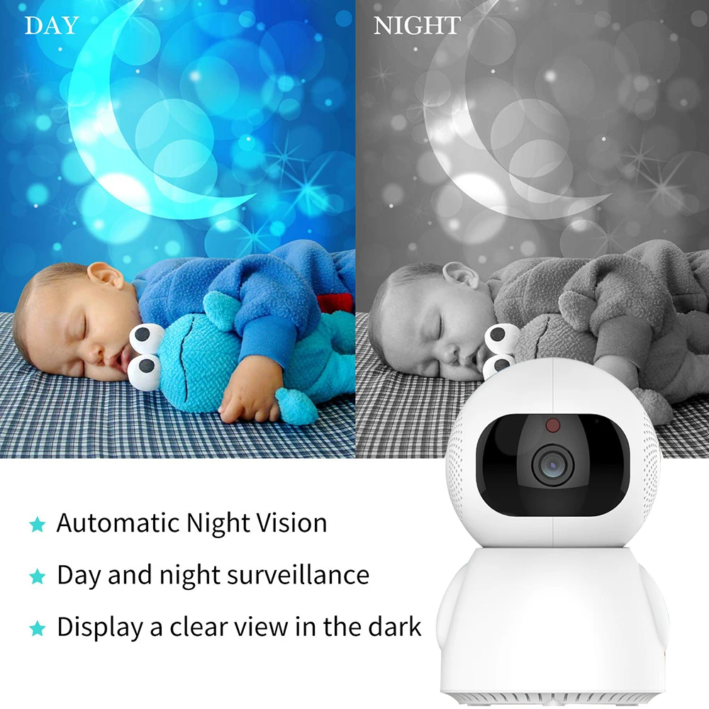 Smart Auto Tracking Home Security Camera Motion Detection Two Way Audio WiFi IR Night Vision Baby Monitor Pan 355 Tilt 90 | Безопасность