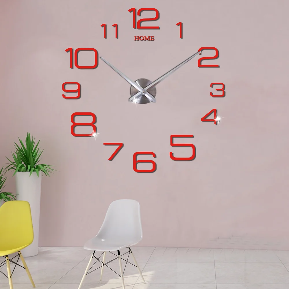 Модные 3d настенные часы кварцевые современные украшения сделай сам для