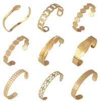 women stainless steel bracelets for women cuban snake bangle bracelet geometric open cuff bracelet punk design bracelet jewelry