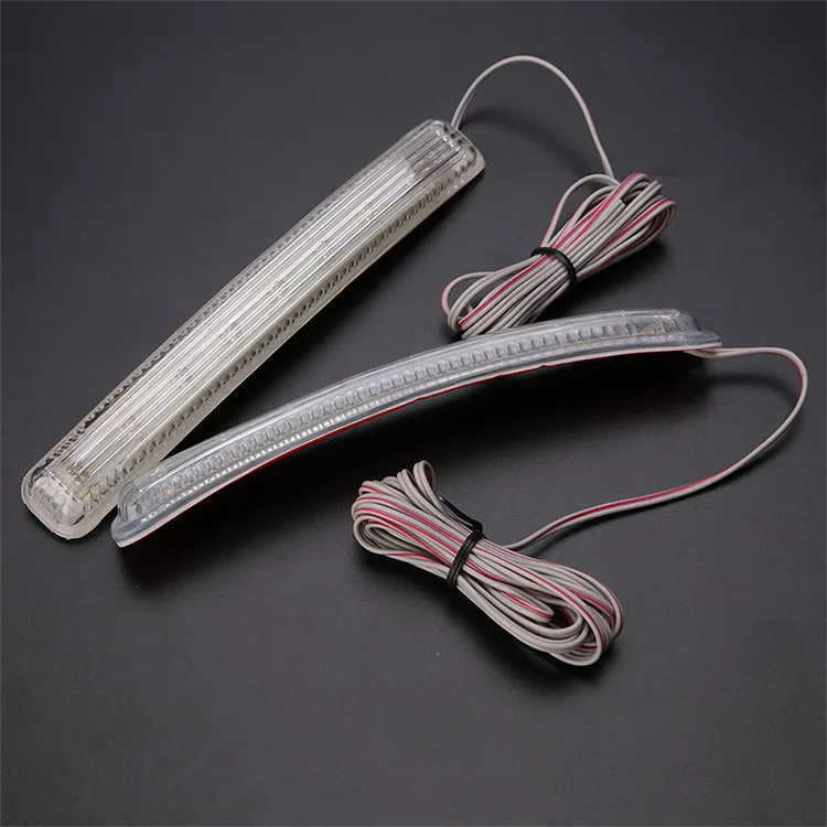 

2PCS Indicator Lamp FPC Turn Signal Light LED Car Light Source Yellow Soft 8 SMD Amber DC 12V Auto Rearview Mirror