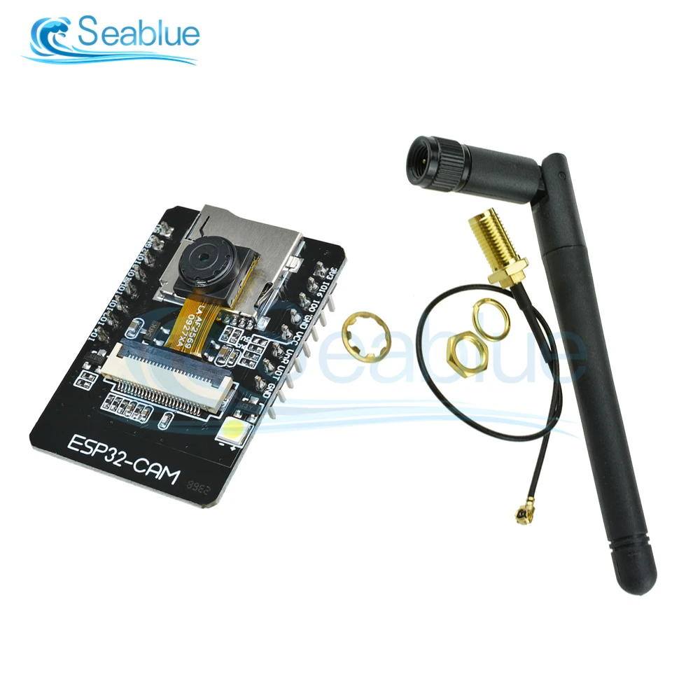 

Макетная плата ESP32-CAM, ESP-32S, Wi-Fi модуль ESP32 для последовательного подключения к Wi-Fi, камера, 5 В, Bluetooth OV2640, модуль камеры, антенна 2,4G