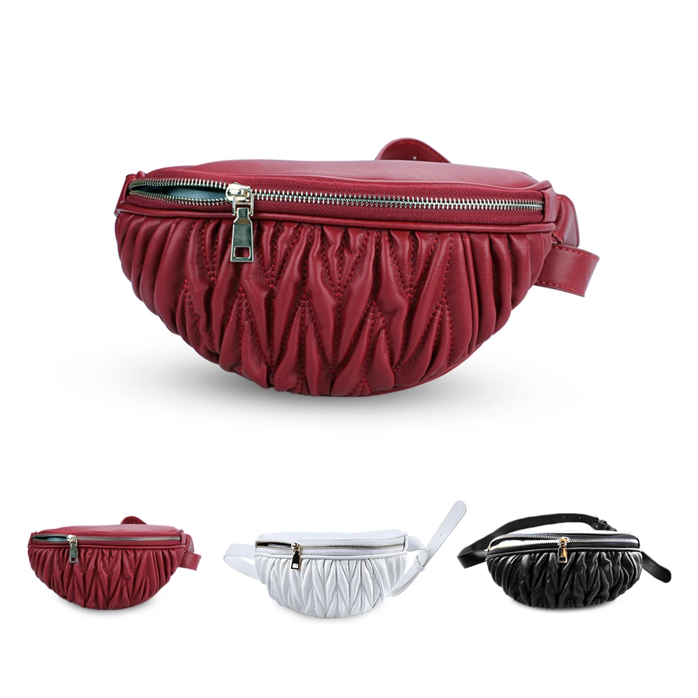 Поясные Сумки Женская поясная сумка черный красный белый чистый цвет высокое