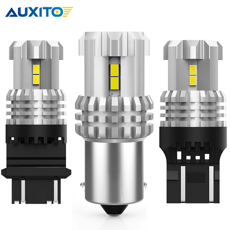 Светодиодная сигнальная лампа AUXITO T20 W21W Canbus 7440 7443 W21/5W WY21W 12 SMD T25 3157 Led P27/7W P27W 3156 DRL