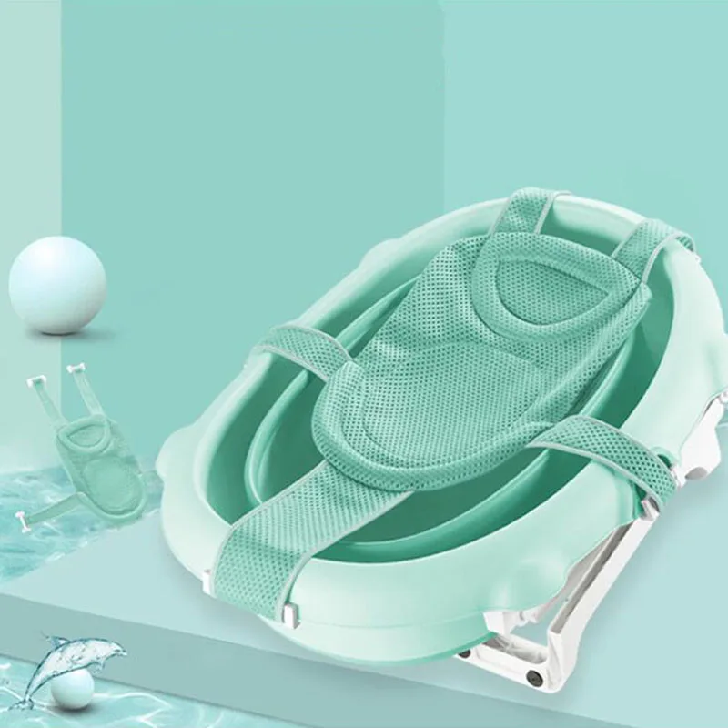 Baby Bath Net Pocket Stand Cross Shaped Slippery Adjustable Mesh Cloth Flannel Home Mat Seat For | Мать и ребенок