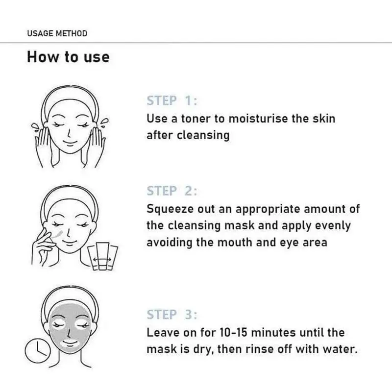 

Cleansing mask, shrink pores, remove blackheads and close-up smear W1W4
