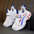 Детская спортивная обувь, Повседневные Дышащие Детские модные кроссовки для мальчиков, Белая обувь для девочек, нескользящая Уличная обувь для прогулок