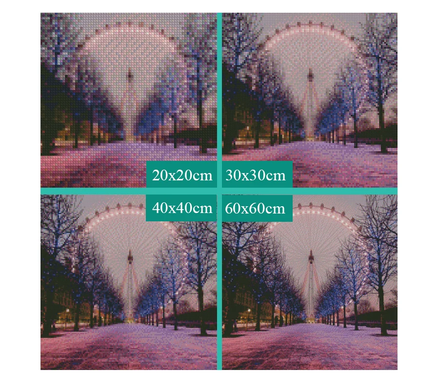 Фуюн 5D алмазов картина колесо обозрения Алмазная вышивка продажи улице