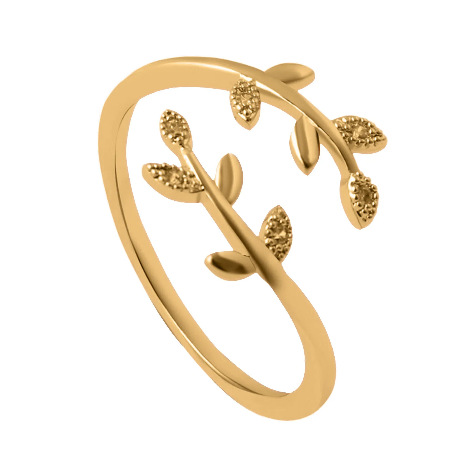 

Korea Rings for Women Friends Ladies Trendy Hollow Carved Small Leaf Open Rings Fashion Accessories Jewelry Gift