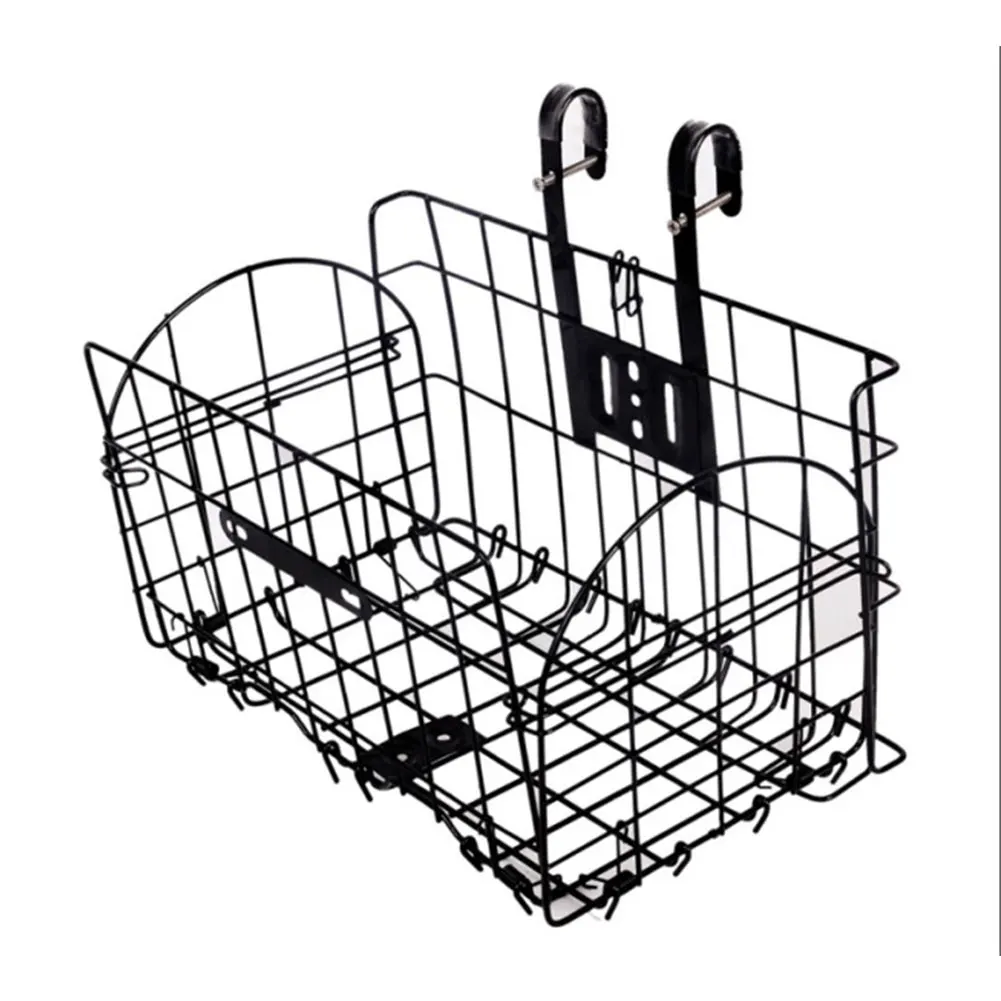 

Bicycle Accessories Wire Mesh Front Basket Fold-Up and Detachable Basket for Handlebar/Cargo Carrier