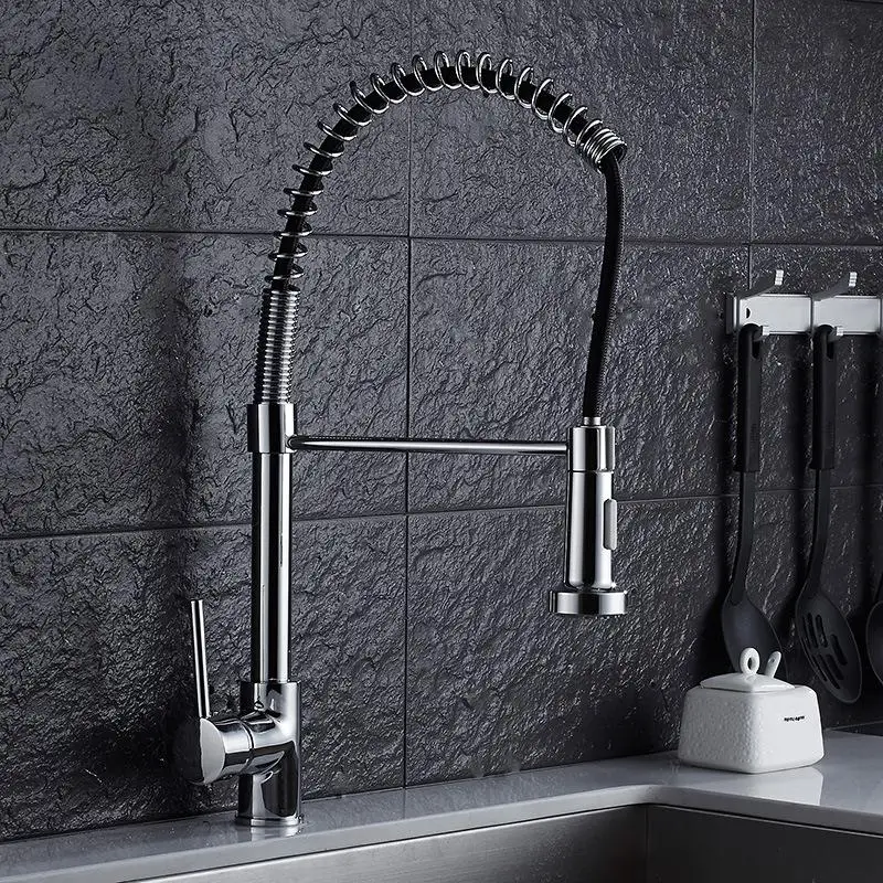 Кухонный кран с одной ручкой Поворотный Смеситель хромированный/матовый