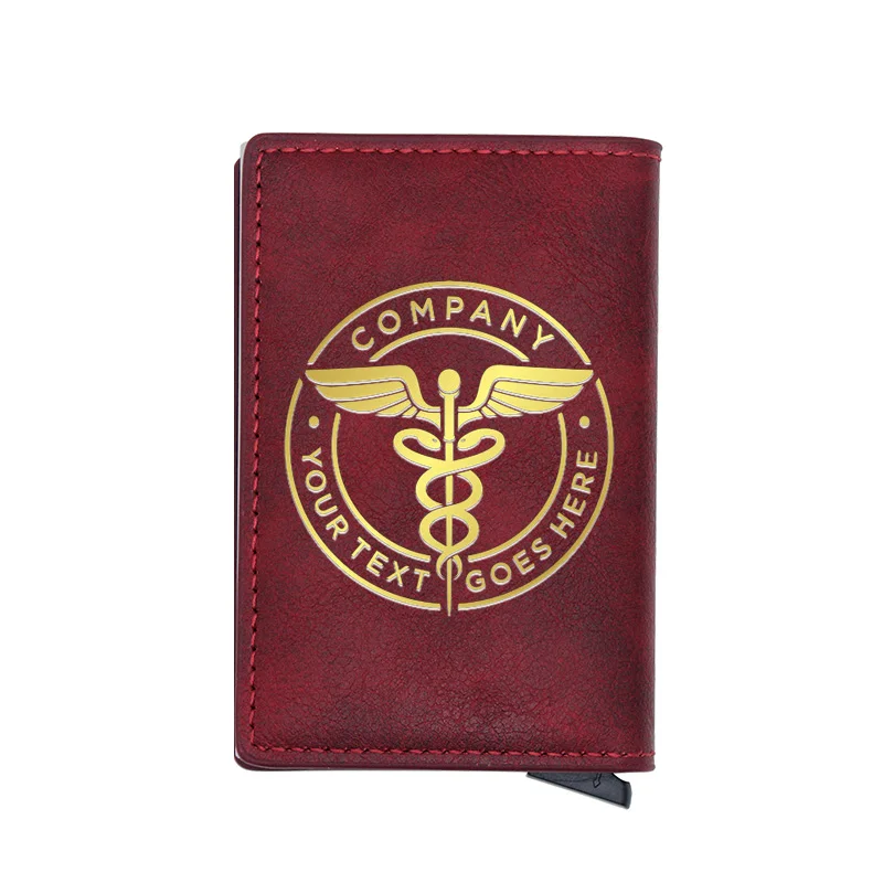 

Medical Scepter Digital Printing Card Holder Wallet Charm Men Women Leather Aluminium Short Purse