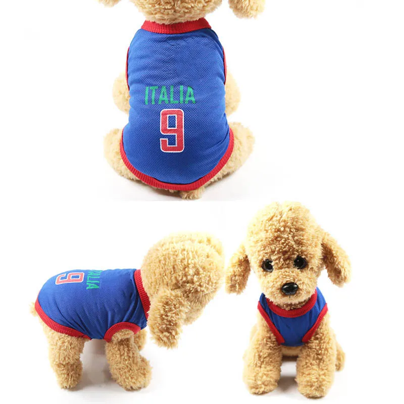 Майка для собак с принтом футбольного матча одежда костюм спортивная футболка