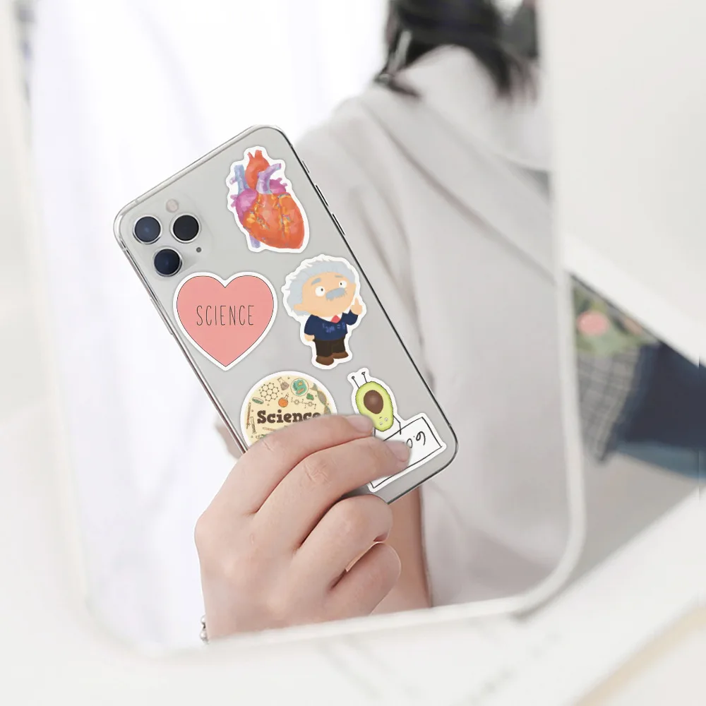 103050100pcs science chemistry biology laboratory research stickers skateboard laptop luggage guitar phone kids sticker toy free global shipping
