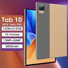 10-дюймовый планшет android Tab 10, игровой ноутбук, 12 Гб ОЗУ + 512 Гб ПЗУ, планшет Android 11.0 с двумя sim-картами, 10-ядерный планшет с ручкой, нетбук