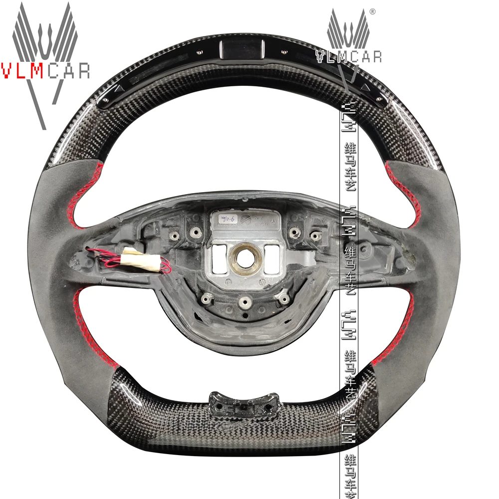 

VLMCAR Private Custom Carbon Fiber Steering Wheel For Benz C-class W205 CLA W117 GLA CLA LED Car Accessories Suede Leather