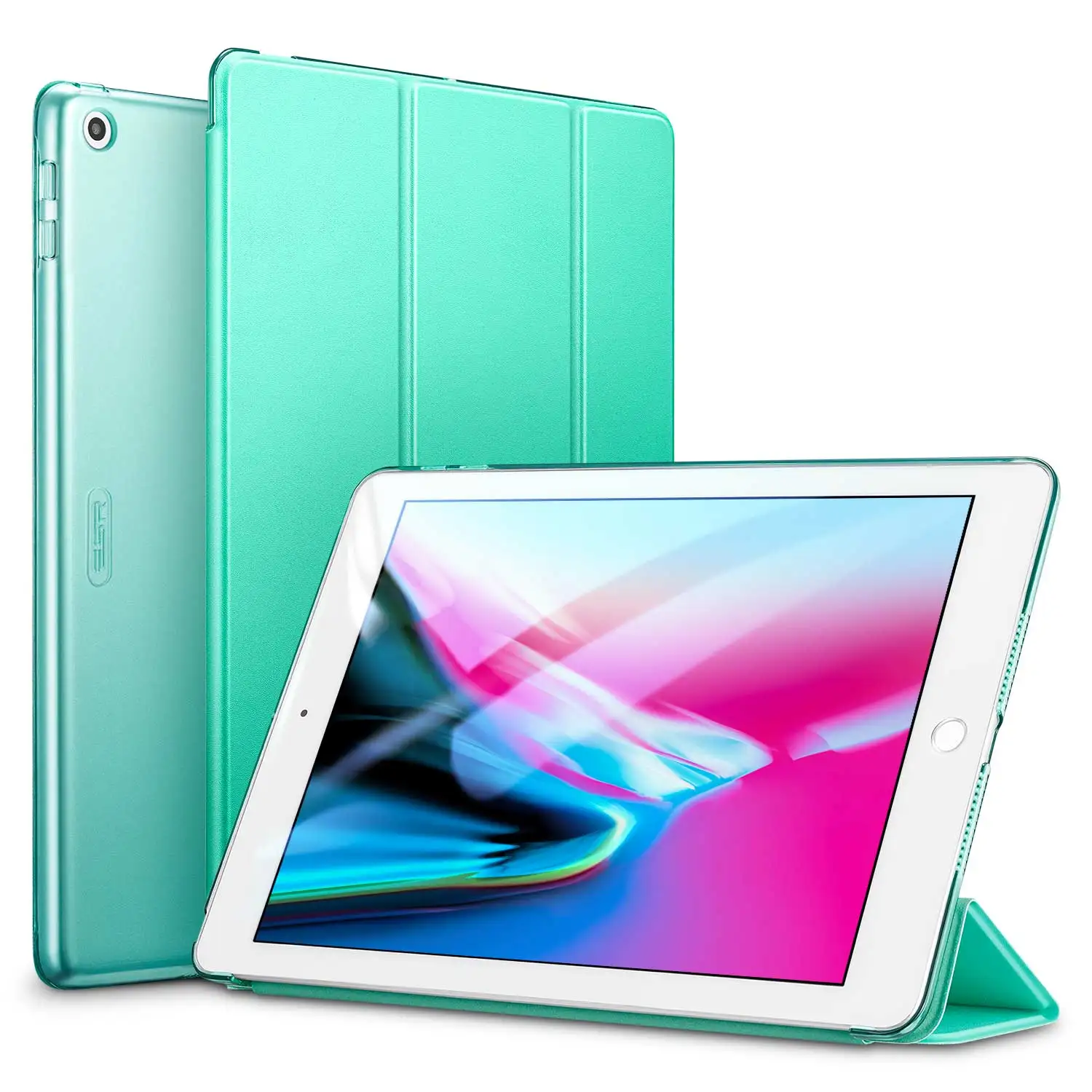 Цветной чехол ESR для iPad 9,7 дюймов, Ультратонкий чехол из искусственной кожи с функцией автоматического сна, Чехол для iPad 9,7& 6-го поколения