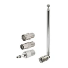 Радиоантенна типа F, телескопическая FM-антенна, разъем с 3 переходниками, новинка 2021