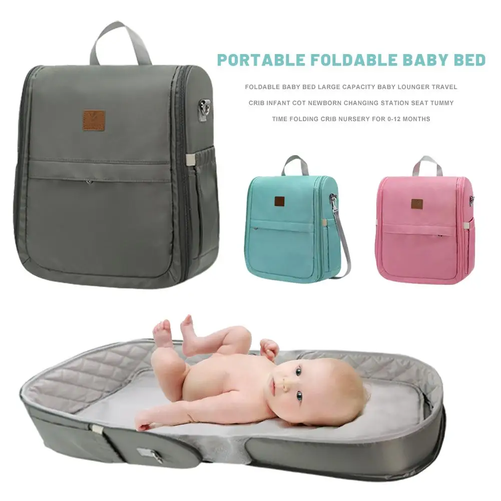 Folding Crib Large-capacity Crib Travel Mother And Baby Bag Crib Newborn Changing Table Seat Folding Crib 0-12 Months