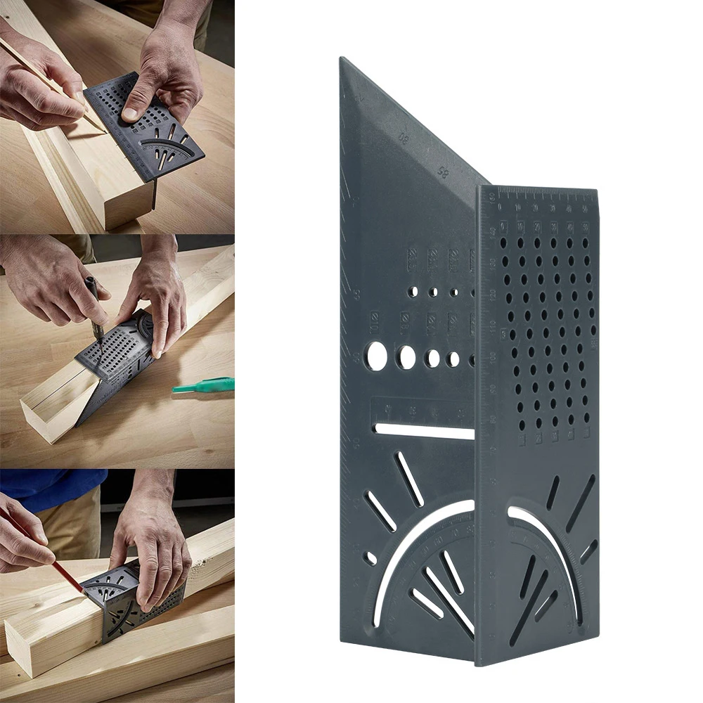 

Oauee Woodworking Scribe Mark Line Gauge T-Type Ruler Square Layout Miter 90 Degree Gauge Measuring Gauging Carpenter