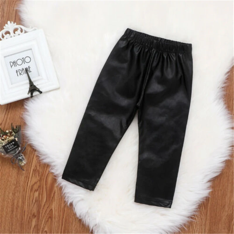 Toddler Kids Baby Girls Clothes NEW 2PCS Sets Tracksuit Love Heart Leopard Print Long Sleeve Hoodies Tops+PU Pants Outfits | Детская