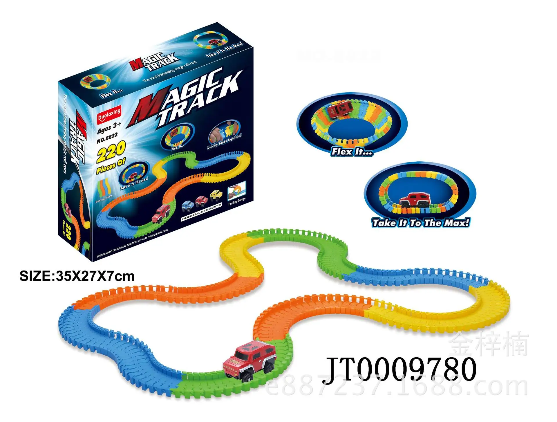 

148PCs Girl's and Boy's Spell Plug Combination Building Blocks LED Luminous 2-in-1 Music Roller Coaster Track