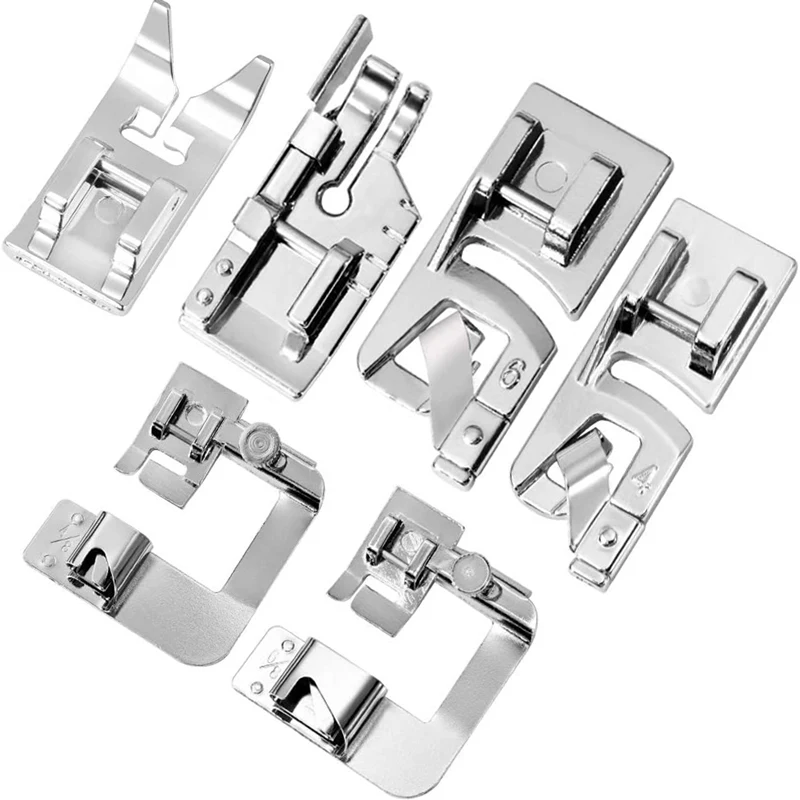 

LMDZ 6 Pcs Sewing Machine Feet-Home Sewing Machine Feet, Presser Feet Set, Sewing Feet, Hemming Feet for Snapping On Many Types