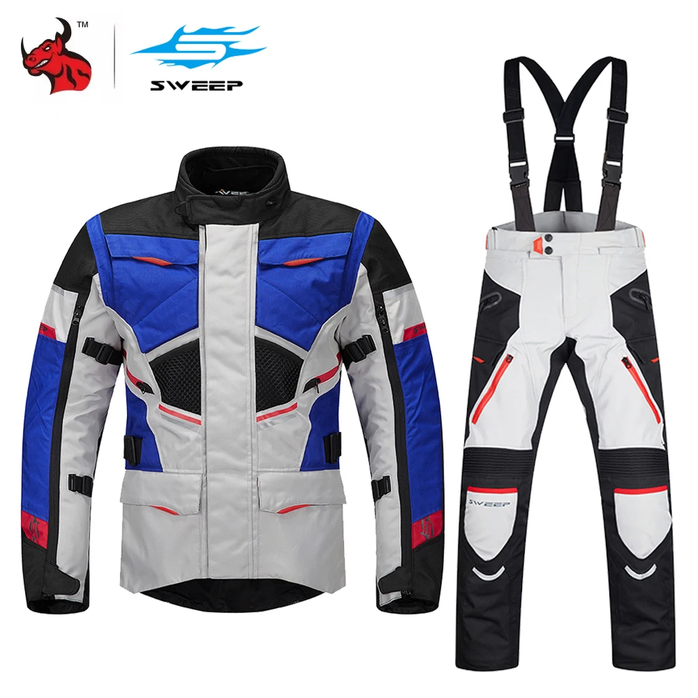 

SWEEP Winter Motorcycle Jacket Waterproof Motocross Jacket Men Moto Suit Cold-proof Chaqueta Moto Four Seasons Anti-fall