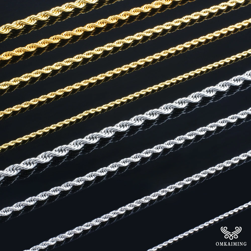 Цепочка из нержавеющей стали высокого качества ожерелье с витой цепью шириной