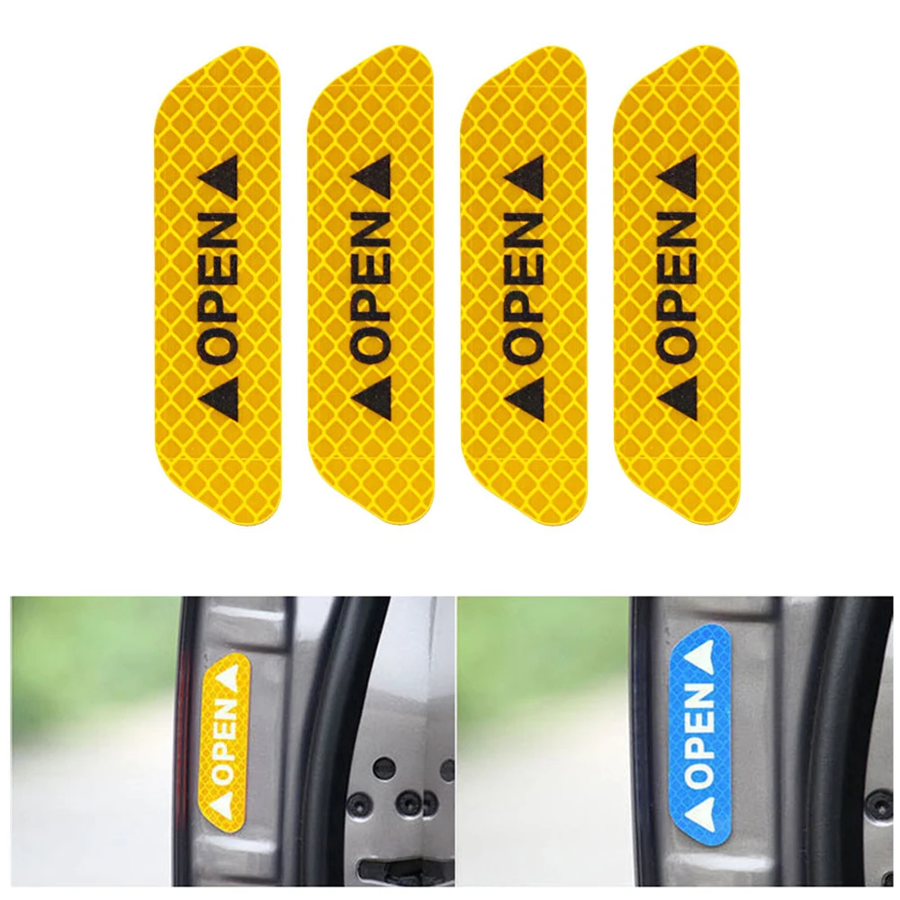 DSYCAR 4 шт./компл. Автомобильная дверь светоотражающая лента безопасности