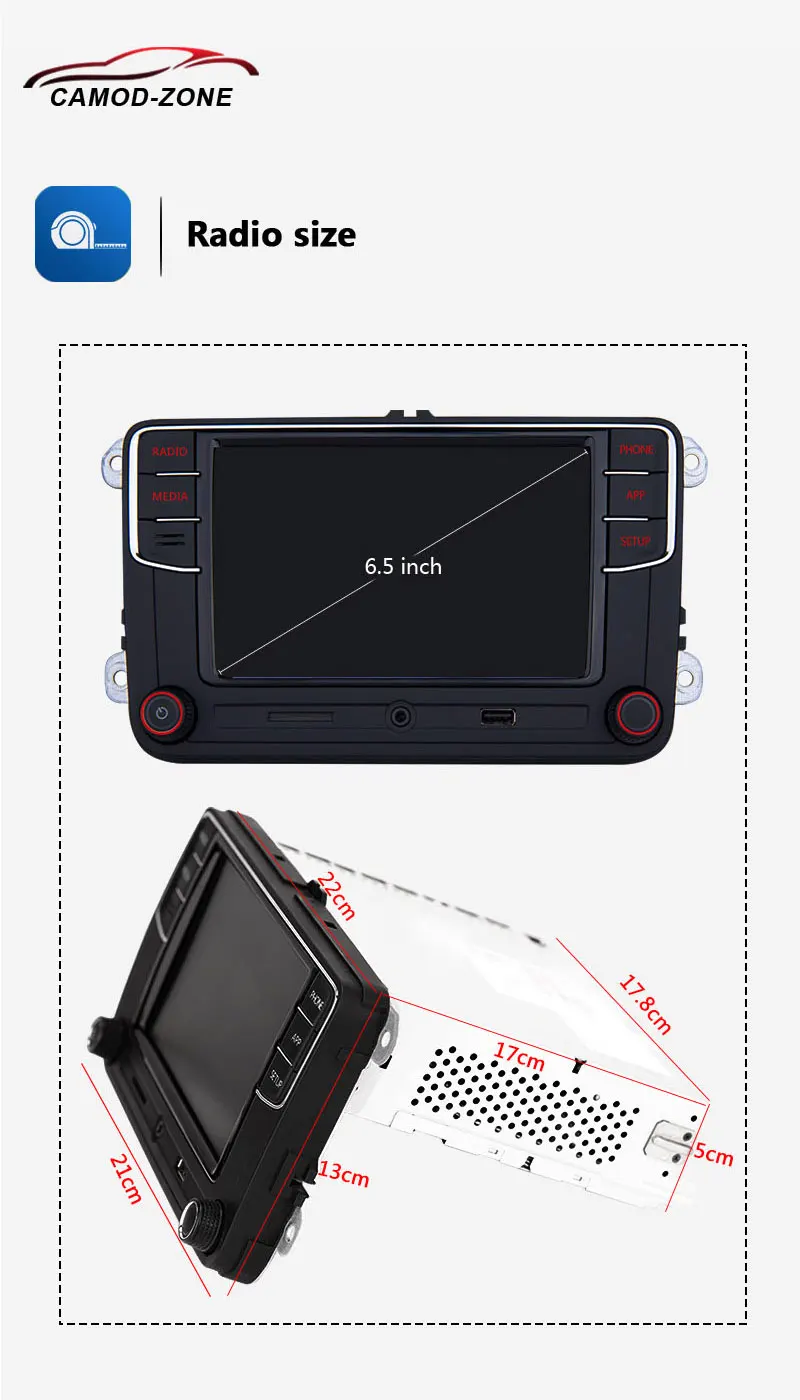 Android Авто Noname RCD330 Plus RCD330G Carplay Автомагнитола MIB 6RD 035 187B для VW Golf 5 6 Jetta MK5 MK6 CC Tiguan Passat Polo