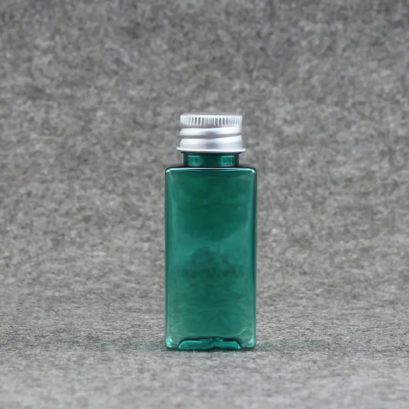 Квадратная бутылка 30 мл алюминиевая стандартная пластиковая с металлической