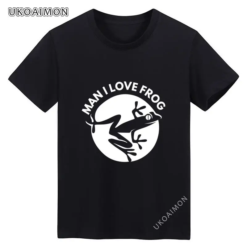 

Футболка мужская с коротким рукавом и надписью «I Love Frog»