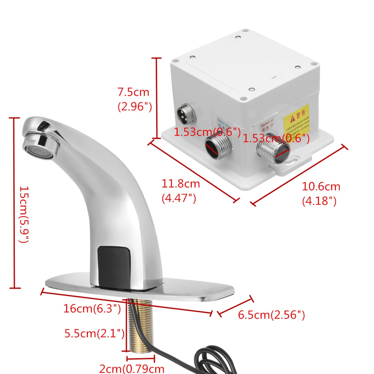 

Electric Basin Faucet Mixer Automatic Infrared Sink Hands Touchless Faucet Sensor Tap Cold Water Saving working With battery
